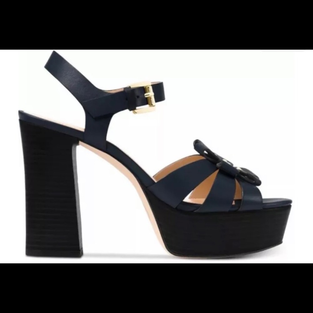 Micheal Kors Tara Platform Shoe size 7 Navy Blue